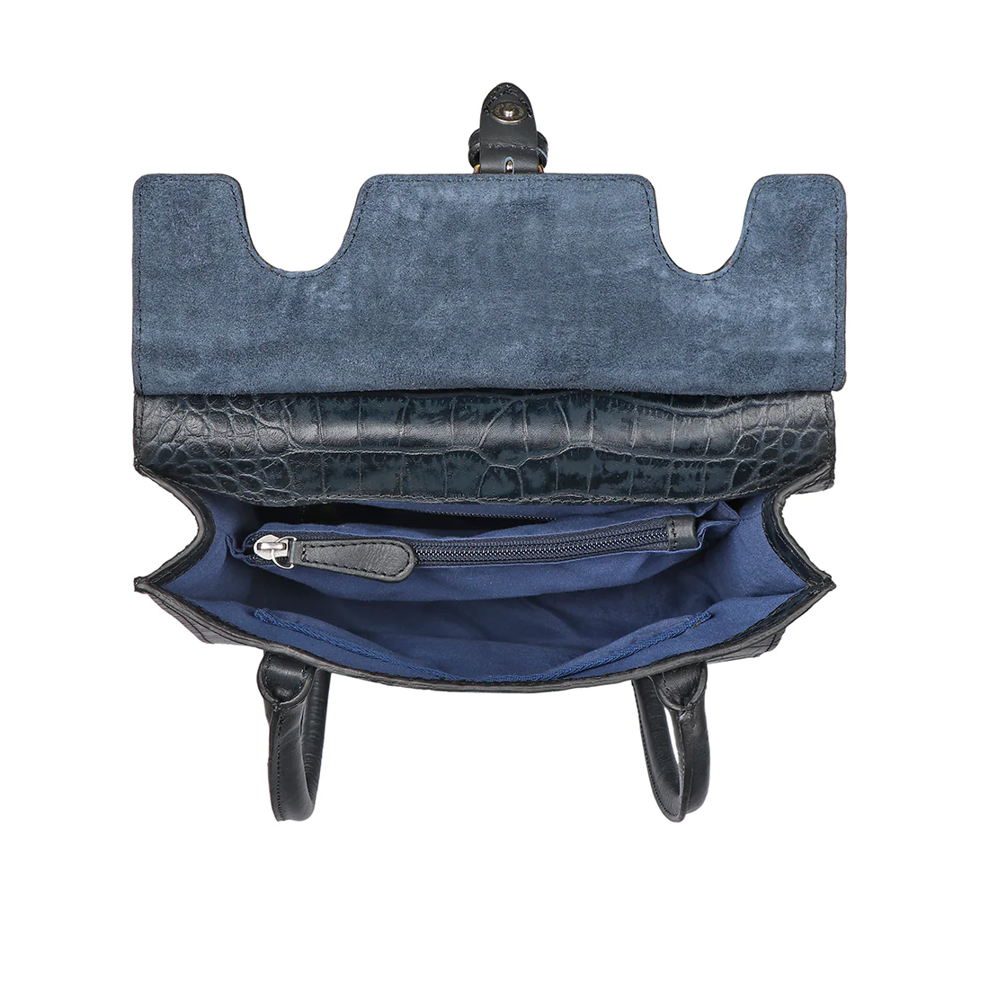 Lima 06 Blue Leather Shoulder Bag - Image 7