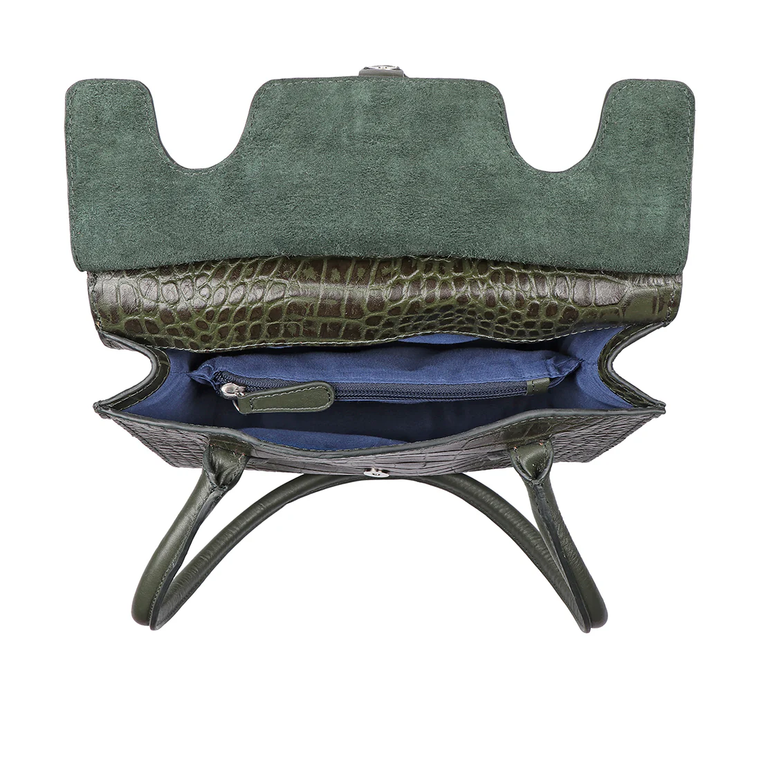 Lima 06 Green Leather Shoulder Bag - Image 5