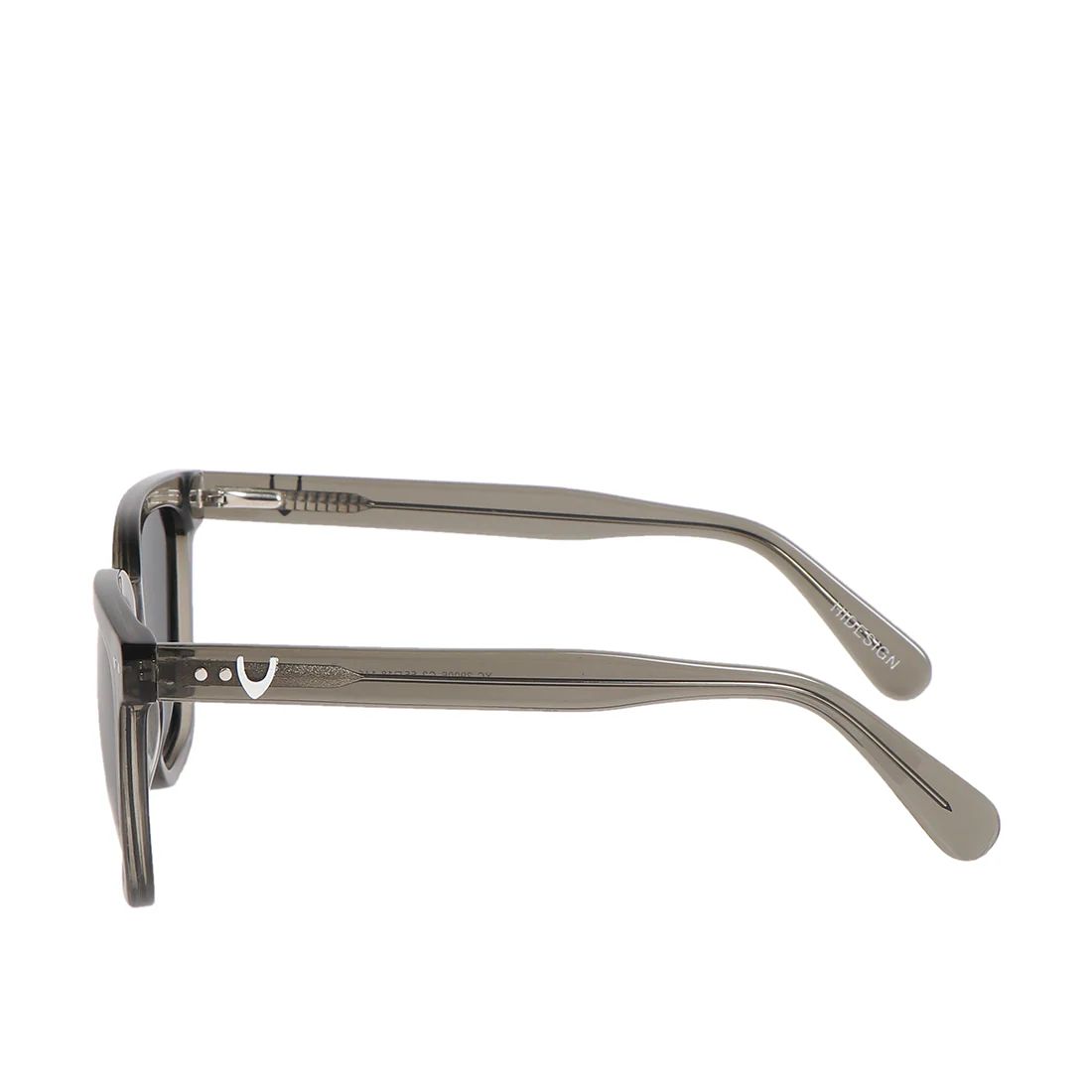 Lisbon Unisex Grey Square Sunglasses - Image 7