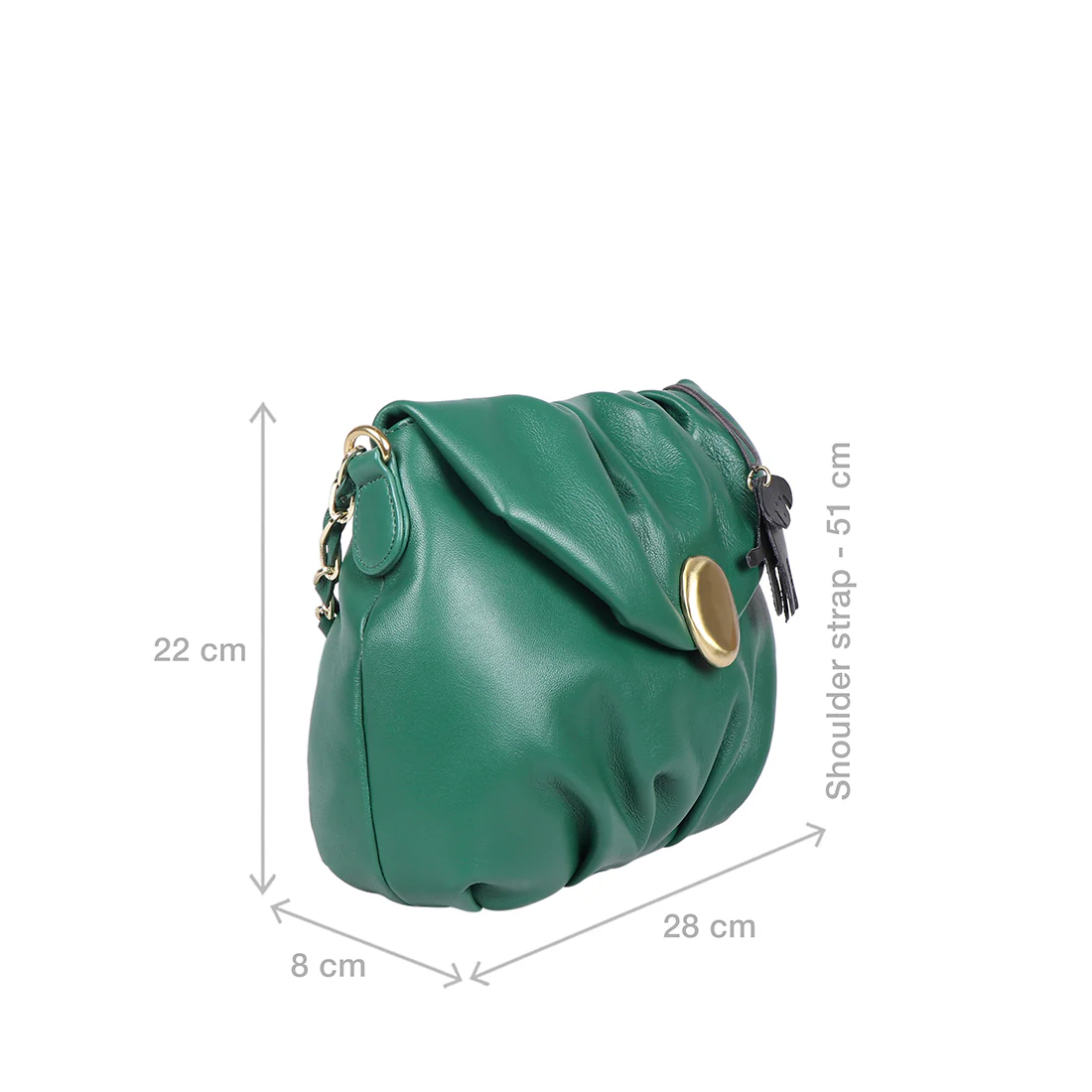 Lola 02 Green Leather Sling Bag - Image 3