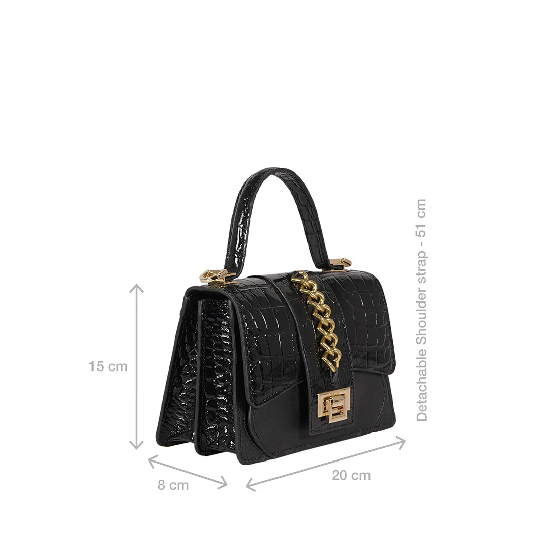 Lolita - 01 Black Leather Sling Bag - Image 3