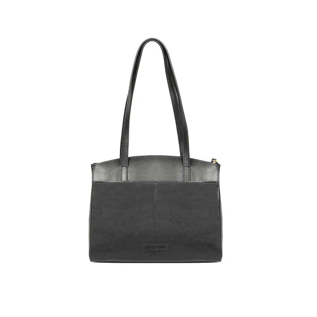 Lotus 02 Sb Black Leather Tote Bag - Image 4