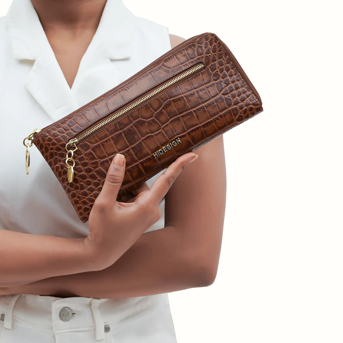 Louis W2 Tan Leather Zip Around Wallet - Image 6