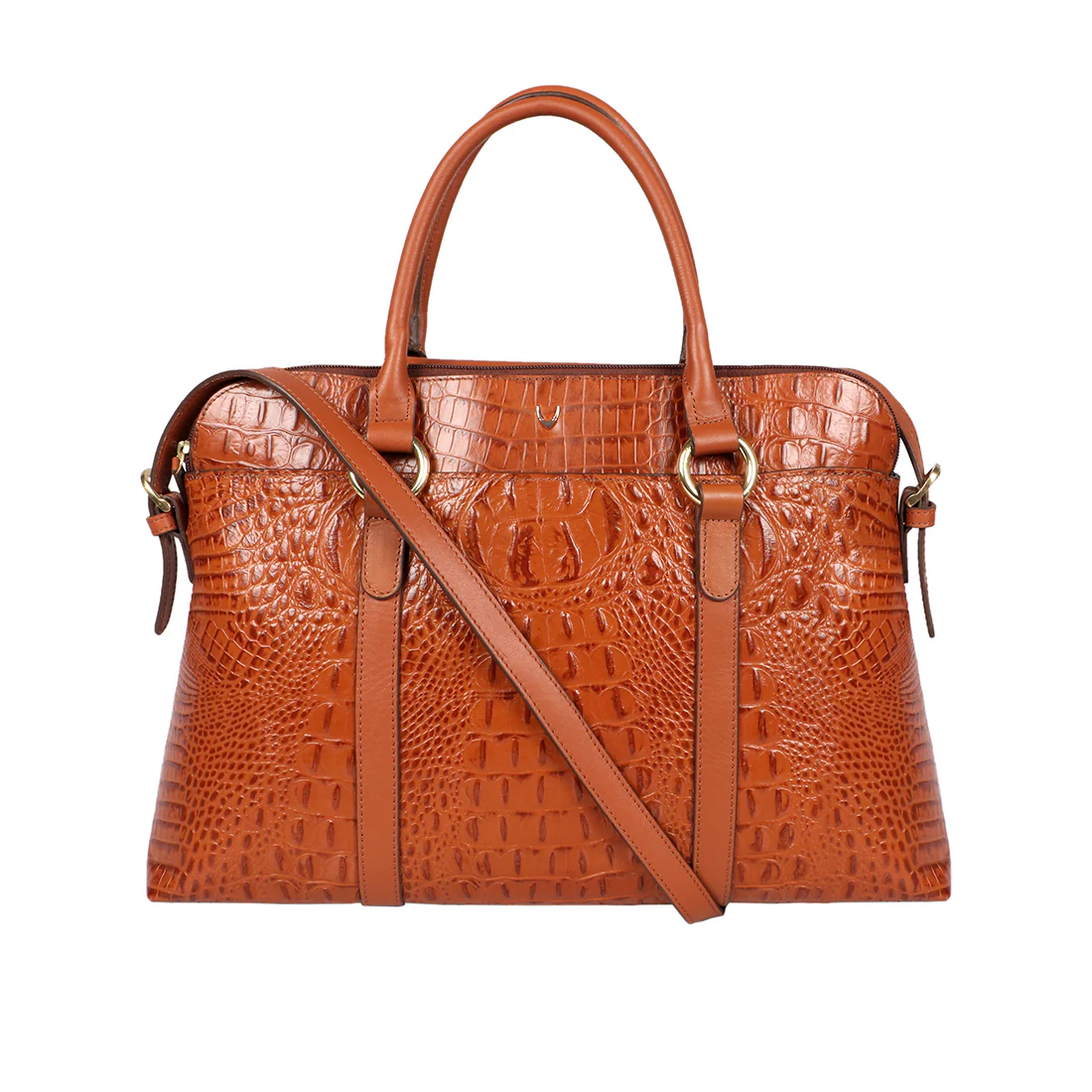 Lovato 01 Orange Leather Laptop Bag