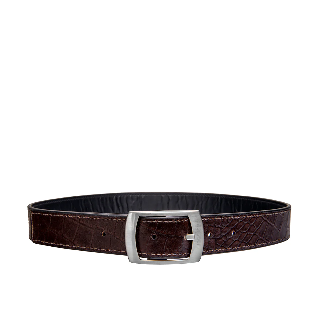 Lucas Men's Black Reversible Leather Belt