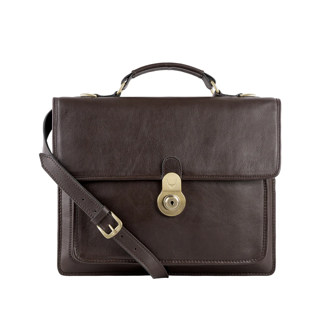 Lucca Brown Leather  Briefcase - Image 3