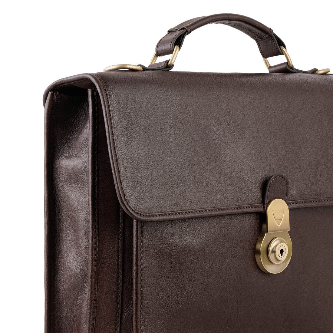 Lucca Brown Leather  Briefcase - Image 6