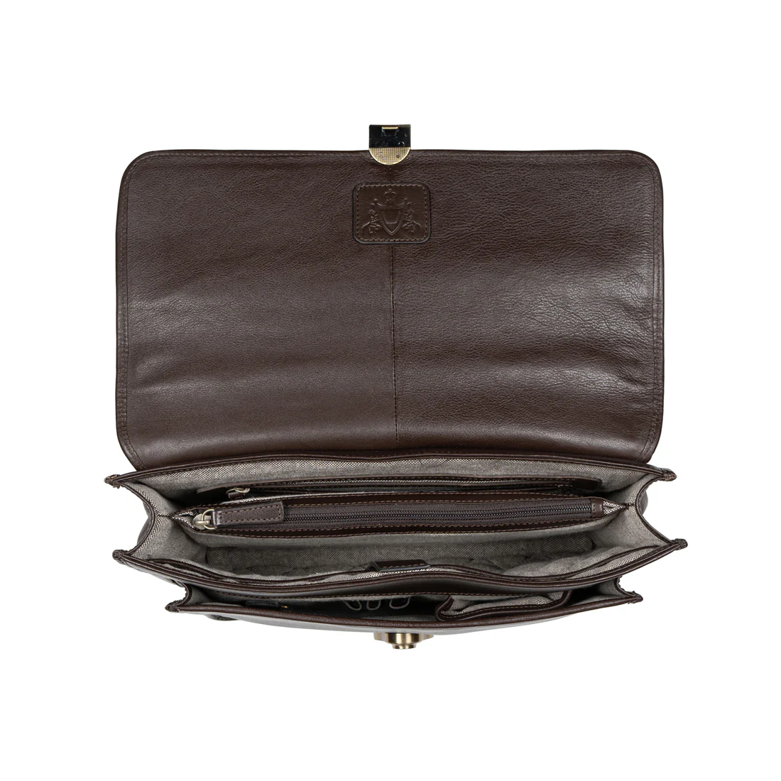 Lucca Brown Leather  Briefcase - Image 7