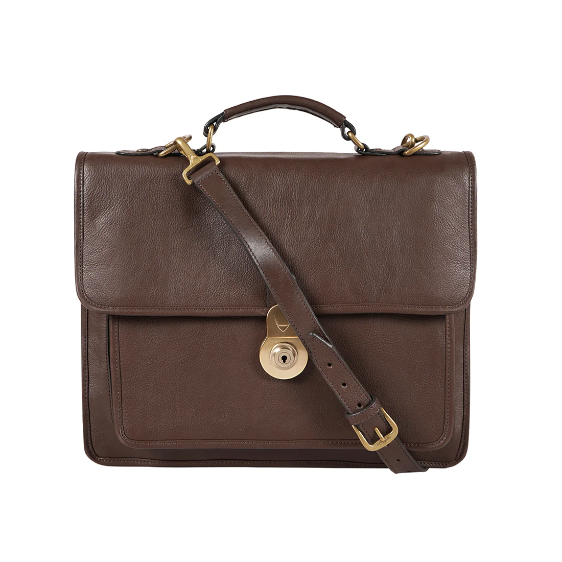 Lucca Brown Leather Briefcase