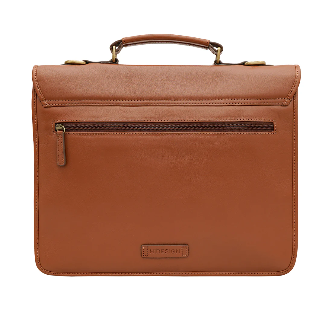 Lucca Tan Leather  Briefcase - Image 4