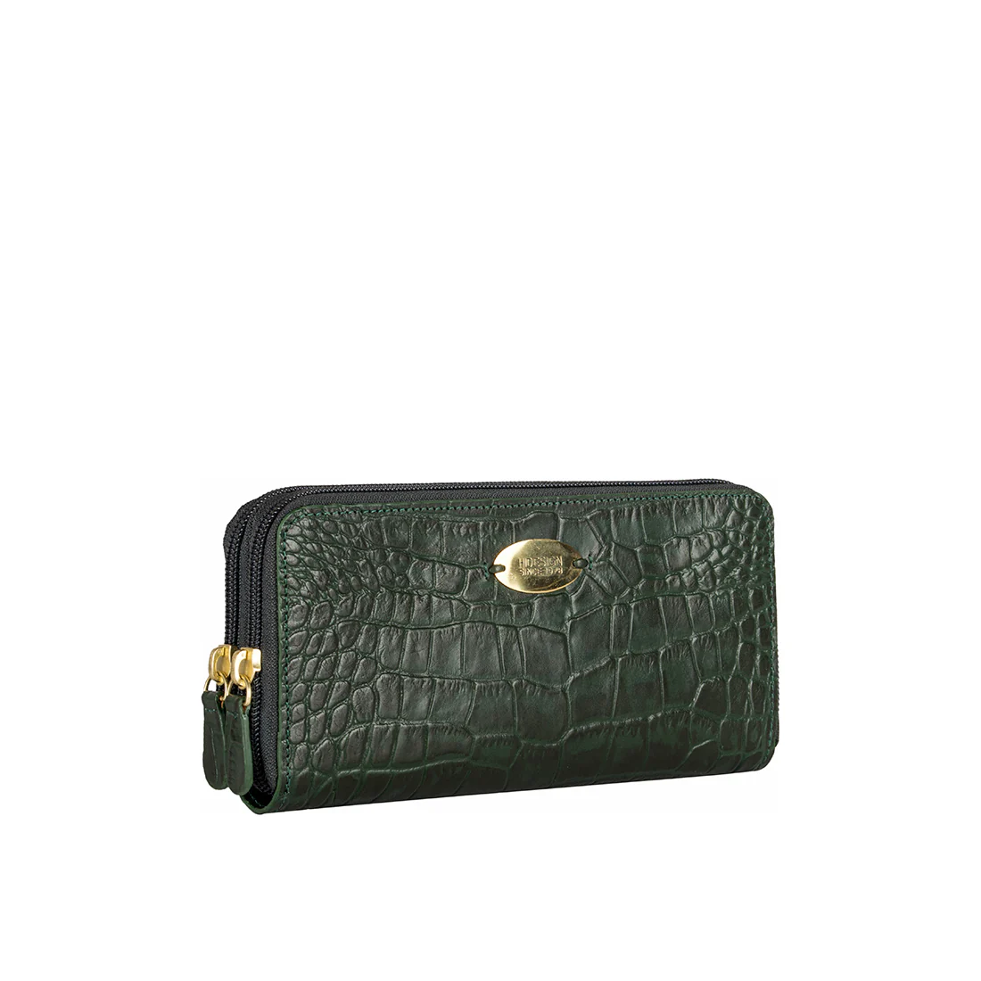 Mackenziew3 Sb Green Leather Double Zip Around Wallet - Image 2