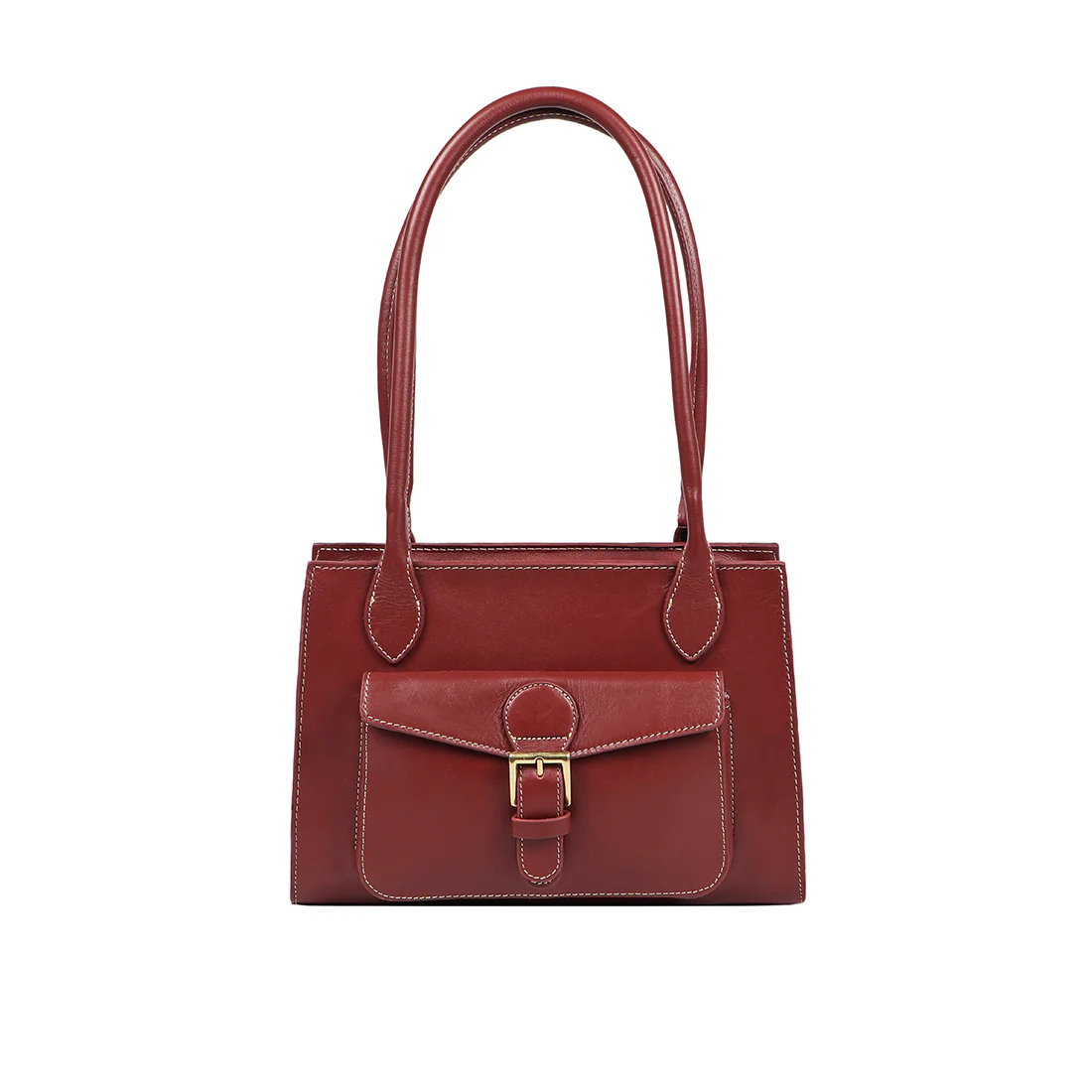 Malina 08 Red Leather Tote Bag - Image 2
