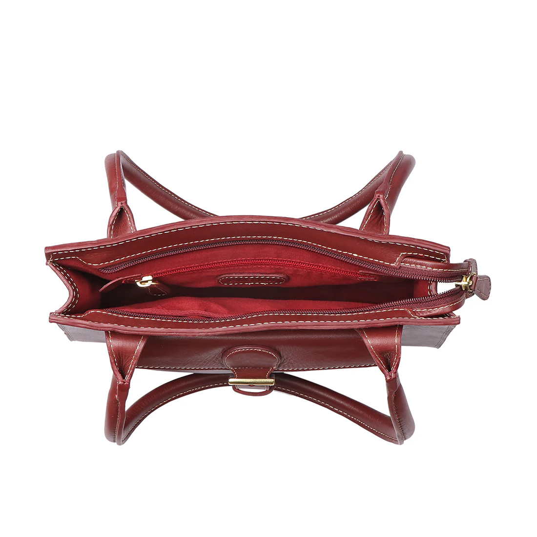 Malina 08 Red Leather Tote Bag - Image 6