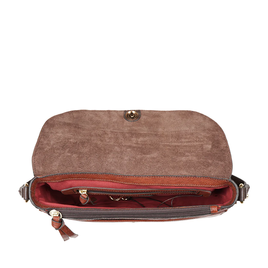 Malmo 01 Brown Leather Sling Bag - Image 5