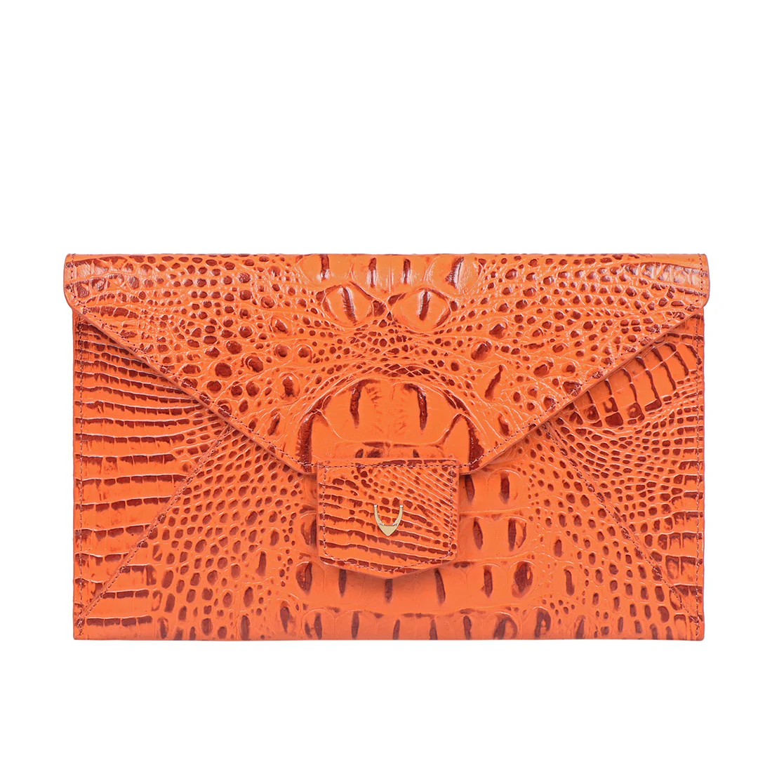 Mandy W1 Orange Leather Clutch Wallet