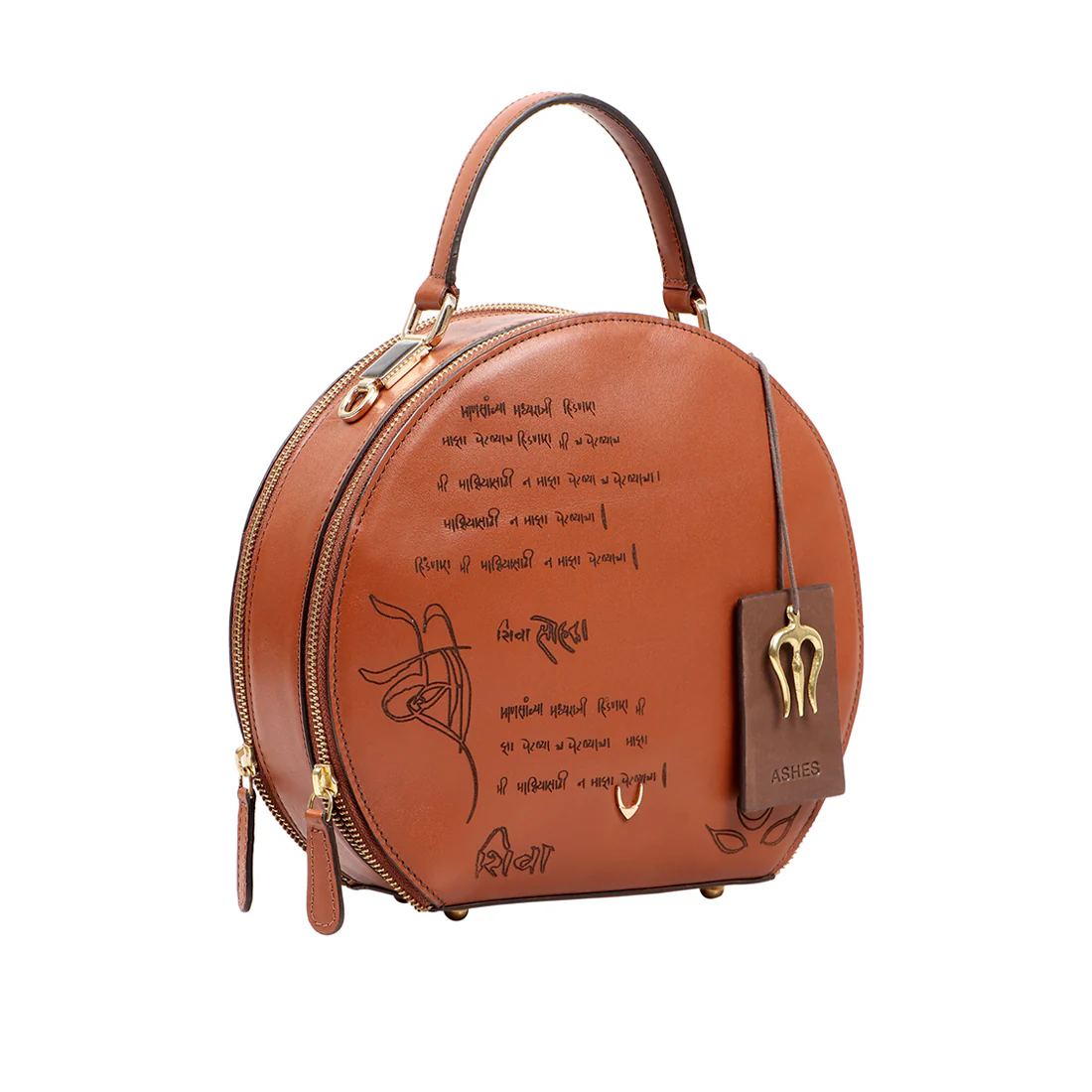 Mantra 01 Tan Leather Satchel - Image 2