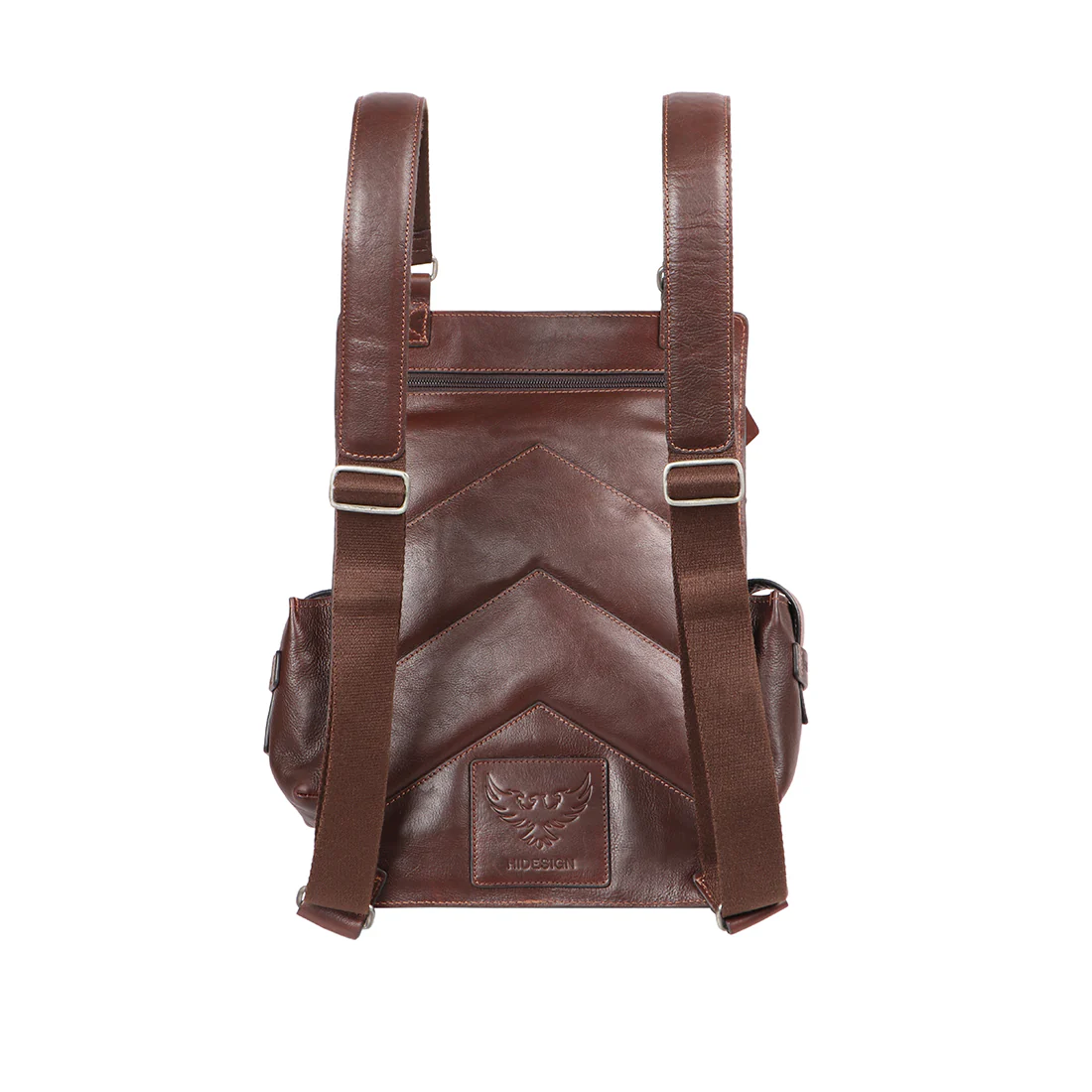 Mao 01 Brown Leather Backpack - Image 4