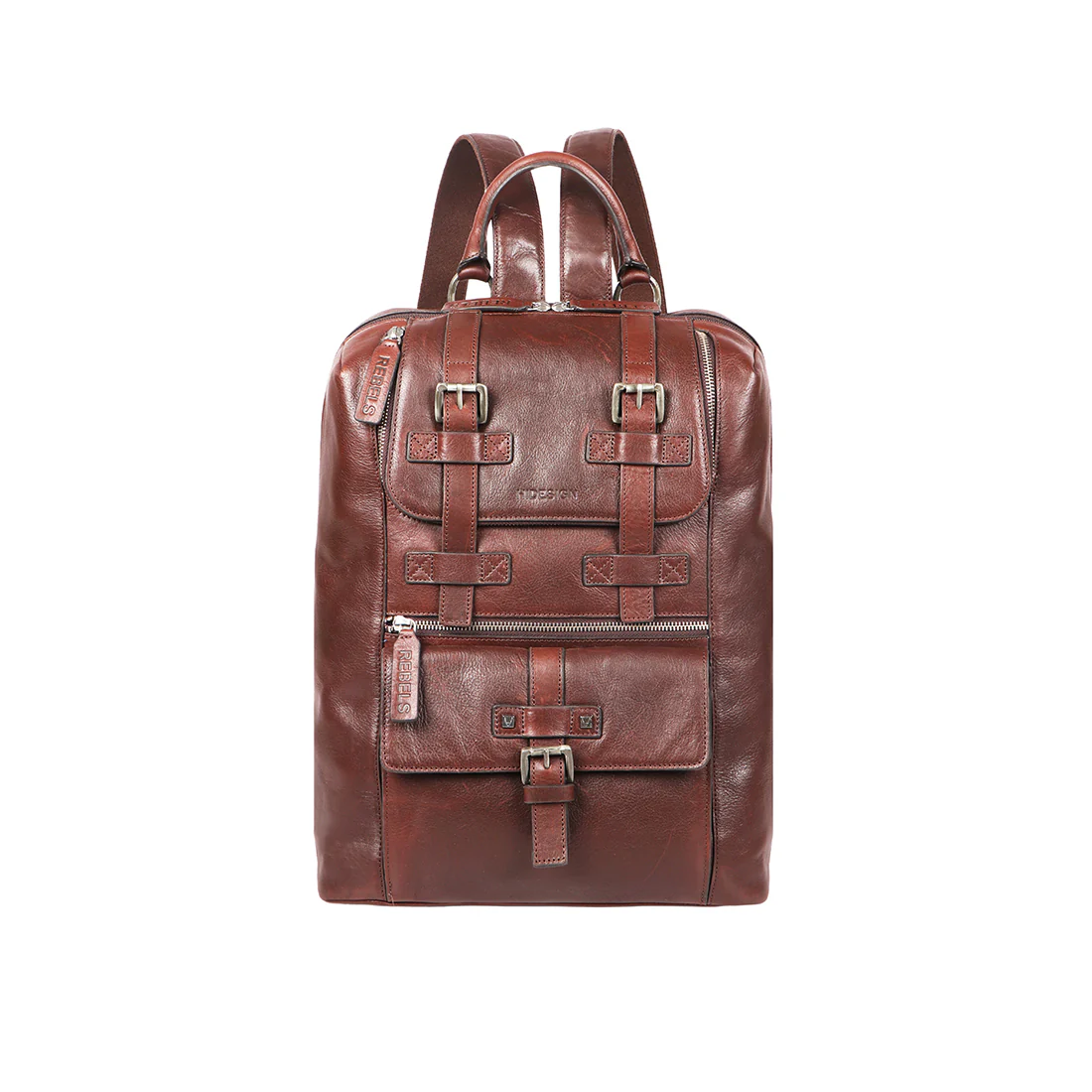 Mao 02 Brown Leather Backpack