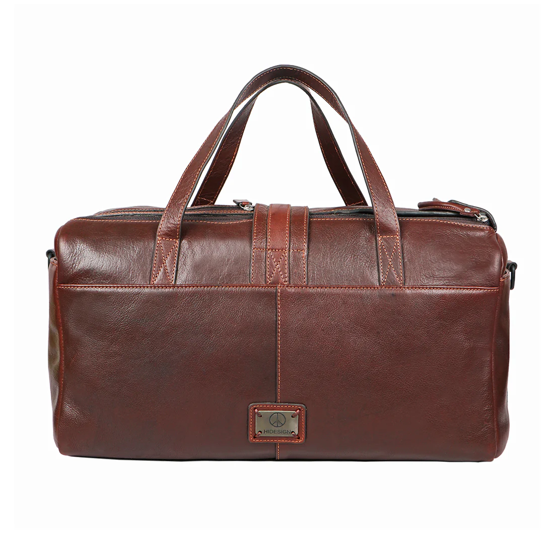 Mao 03 Brown Leather Duffle Bag - Image 4