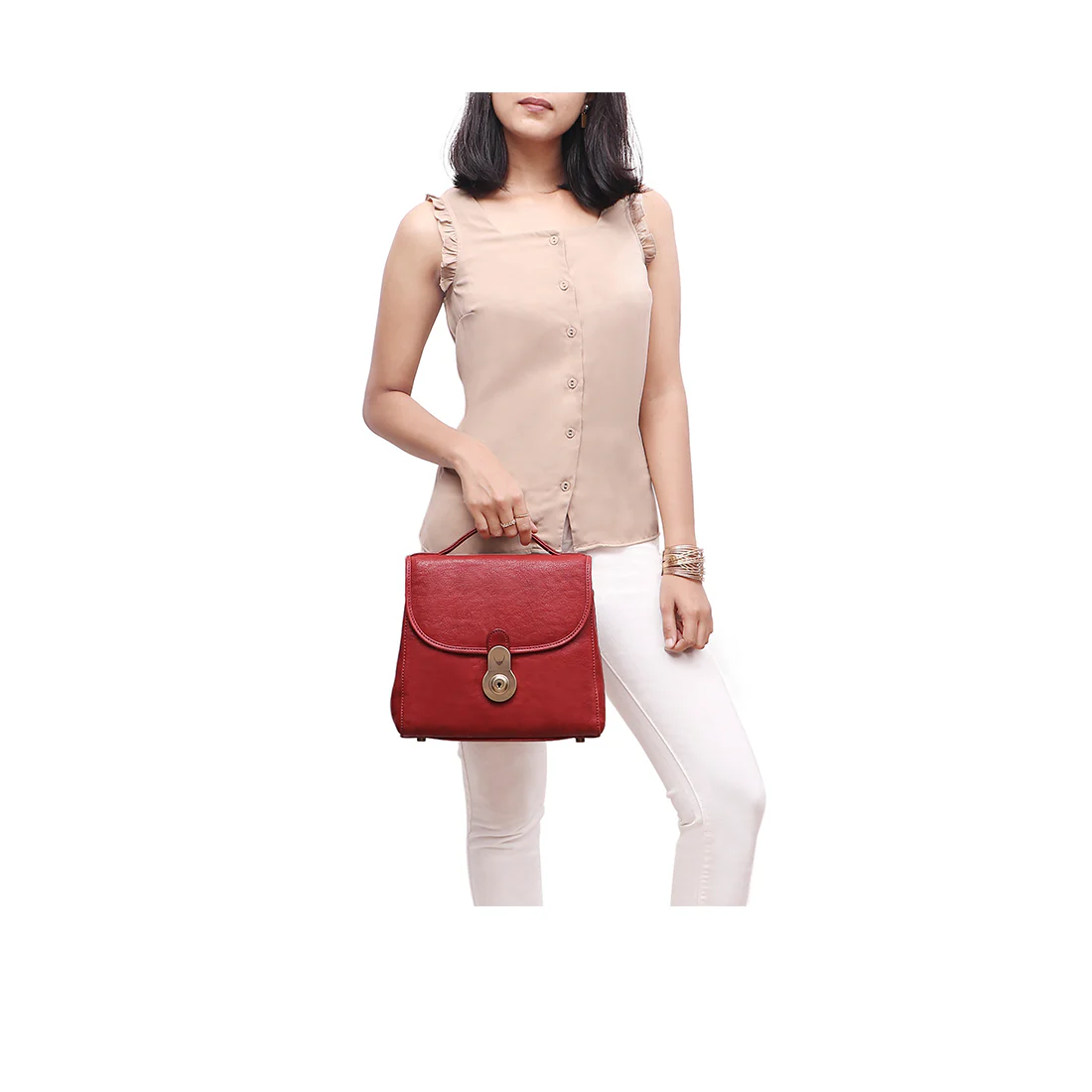 Marina Marsala Leather Satchel - Image 2