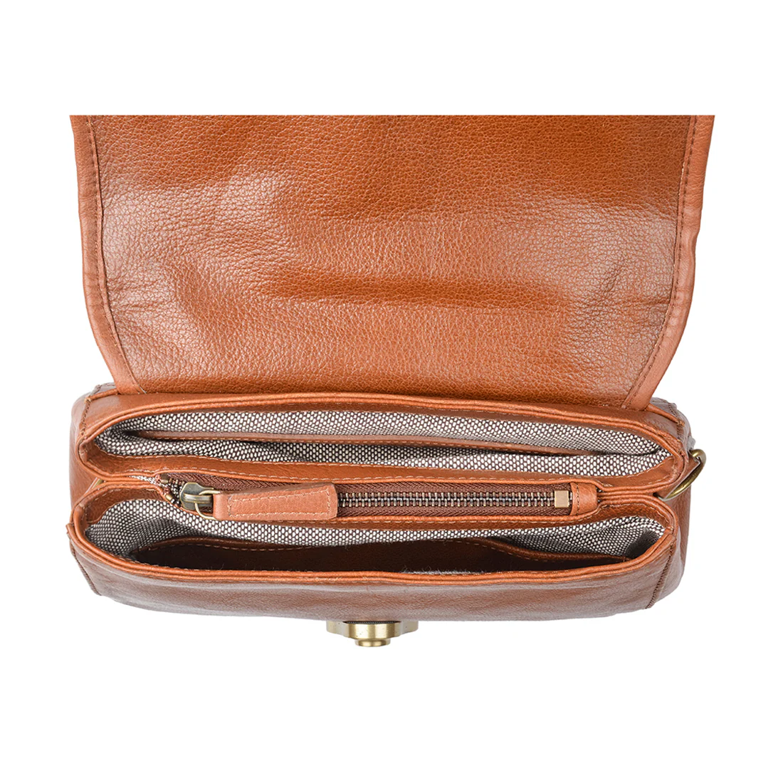 Marina Tan Leather Satchel - Image 5