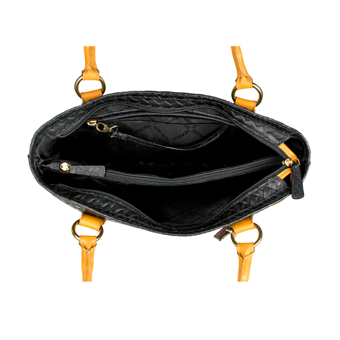 Marty 01 Black Leather Tote Bag - Image 4