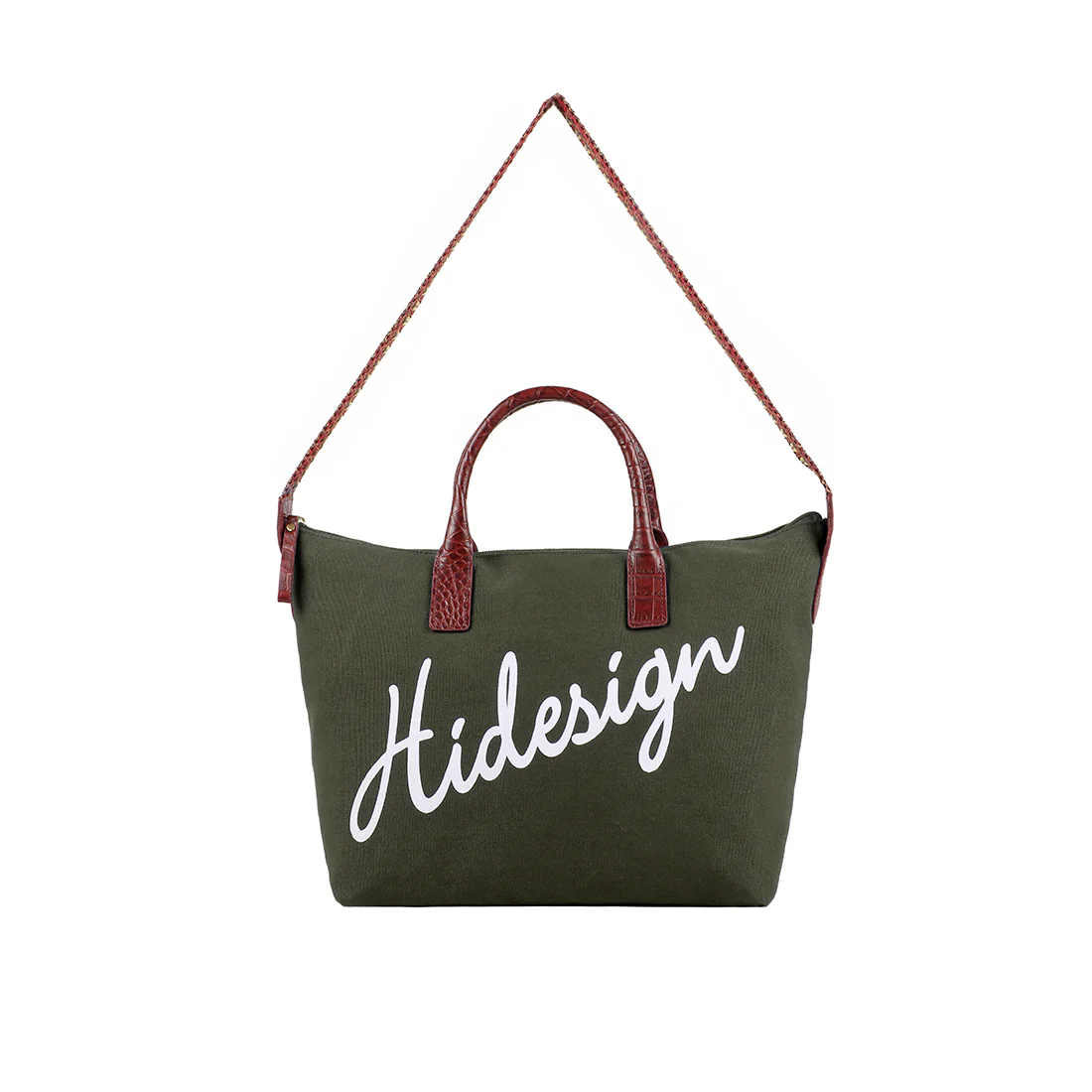 Fb Mata Hari Green Leather Tote Bag