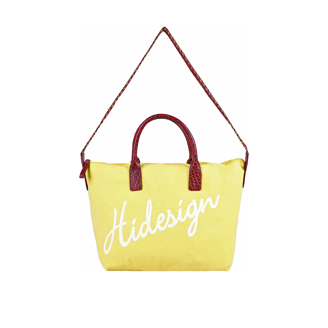 Fb Mata Hari Yellow Leather Tote Bag