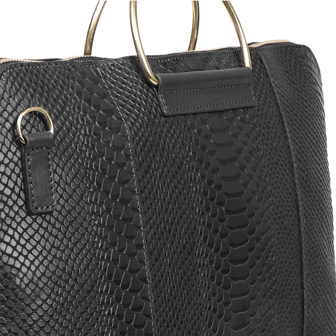 Matilda 01 Sb Black Leather Laptop Bag - Image 5