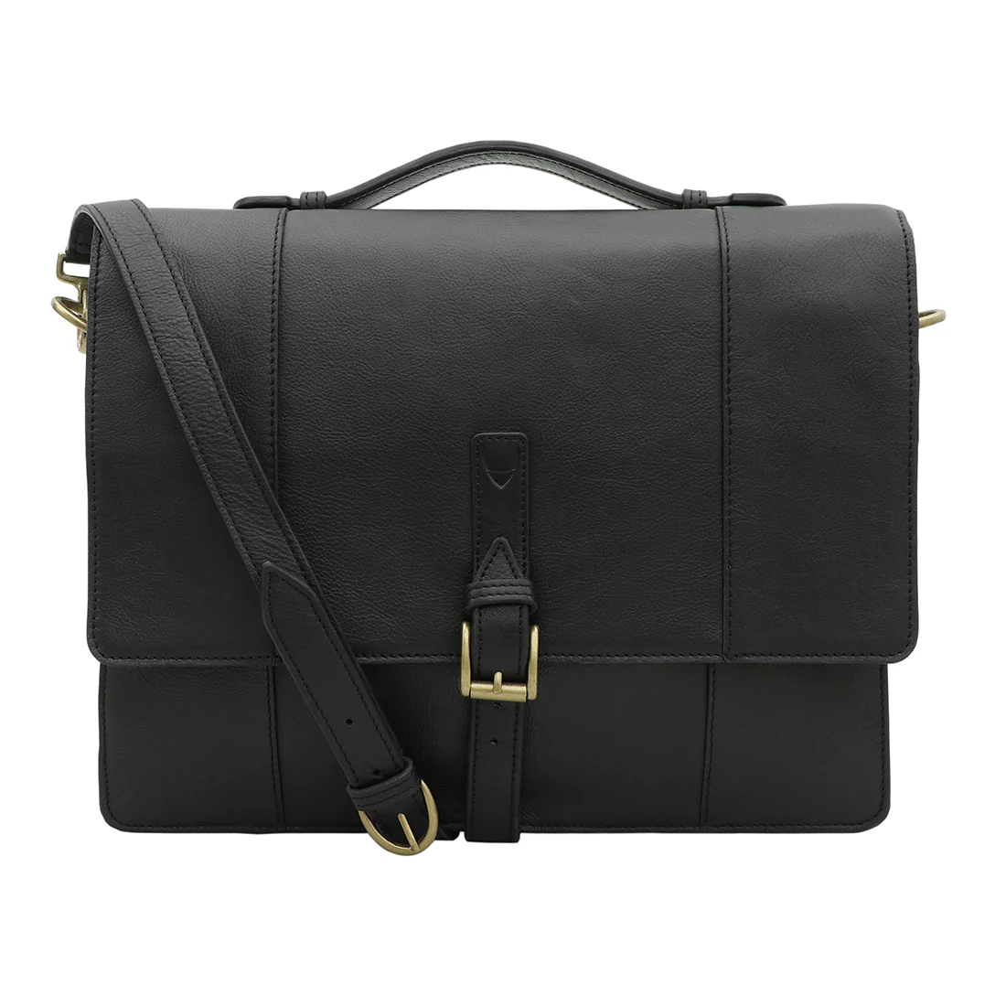 Maverick 02 Black Leather Briefcase