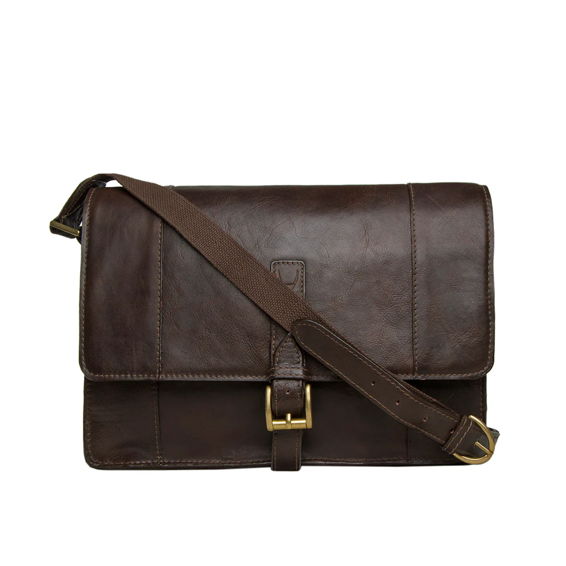 Maverick 03 Brown Leather  Messenger Bag