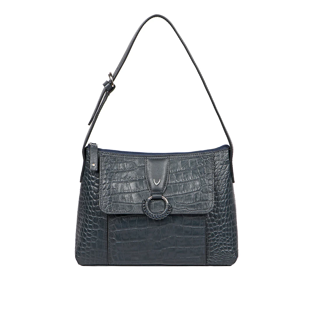 Medallin 02 Blue Leather Shoulder Bag - Image 2