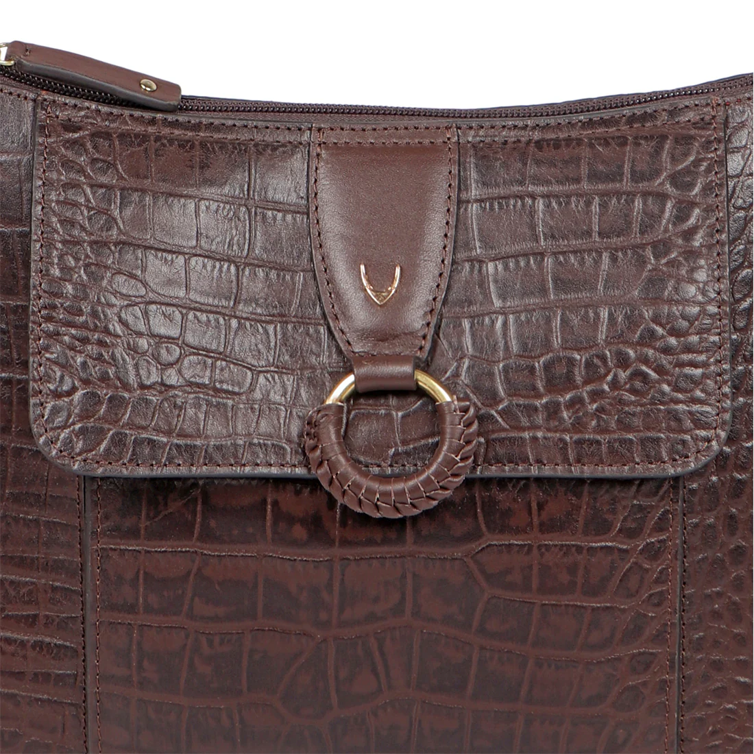 Medallin 02 Brown Leather Shoulder Bag - Image 4