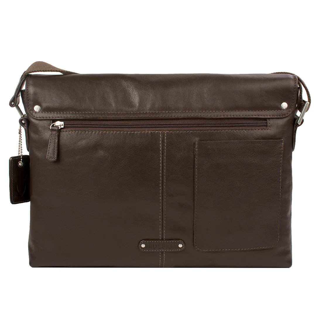 Melrose Place03 Brown Leather Messenger Bag - Image 3