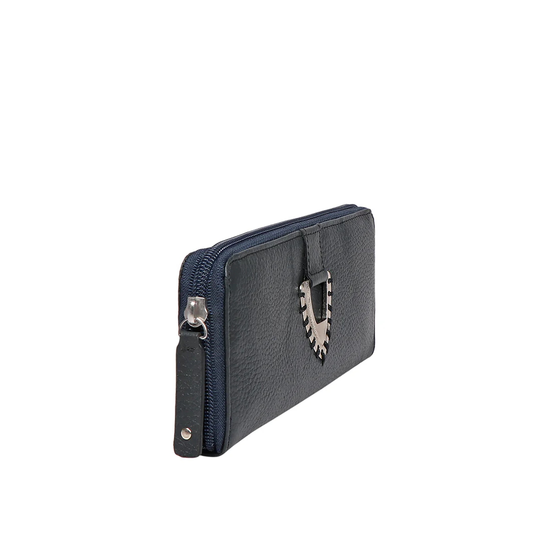 Mendoza W4 Blue Leather Zip Around Wallet - Image 3