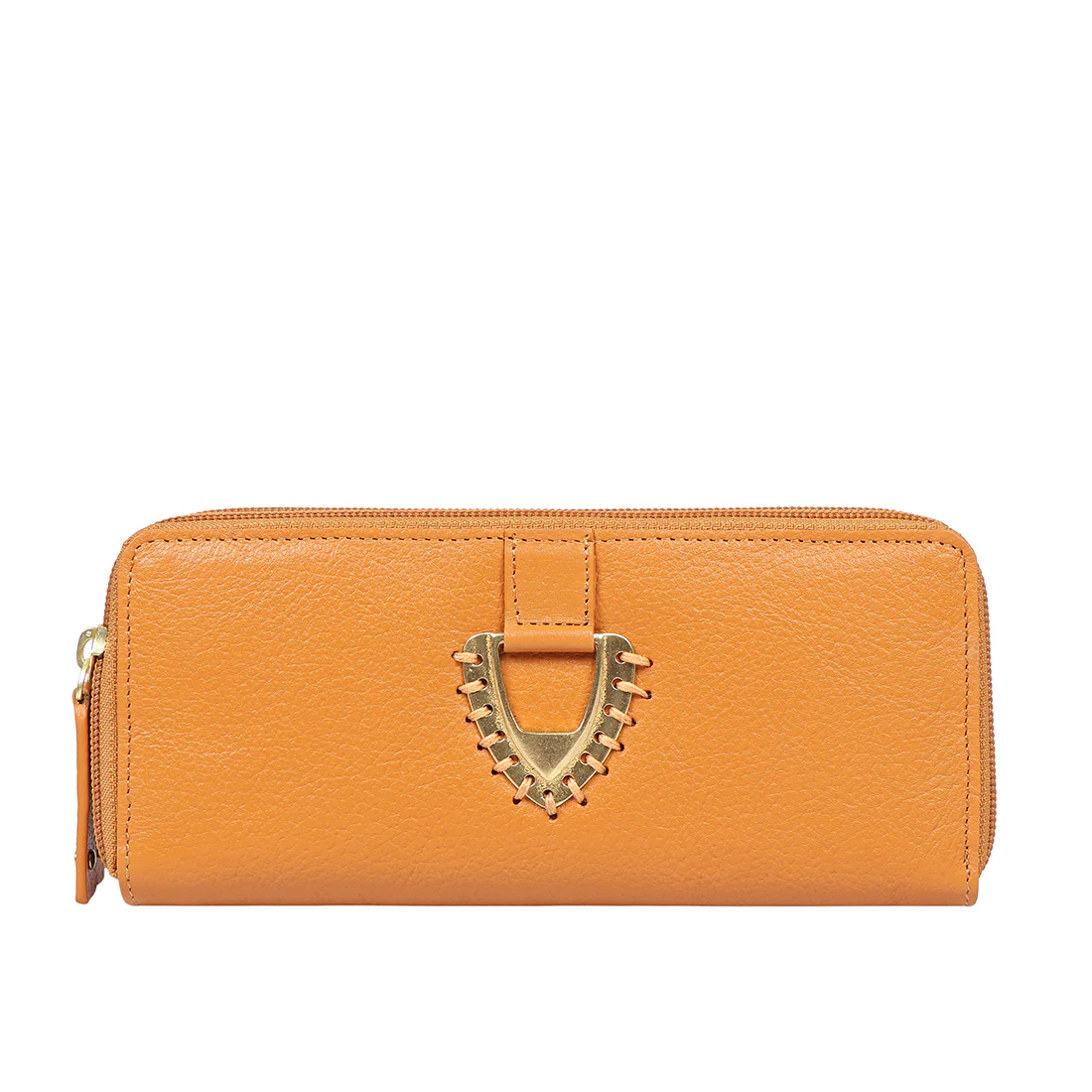 Mendoza W5 Yellow Leather Double Zip Around Wallet - Image 2