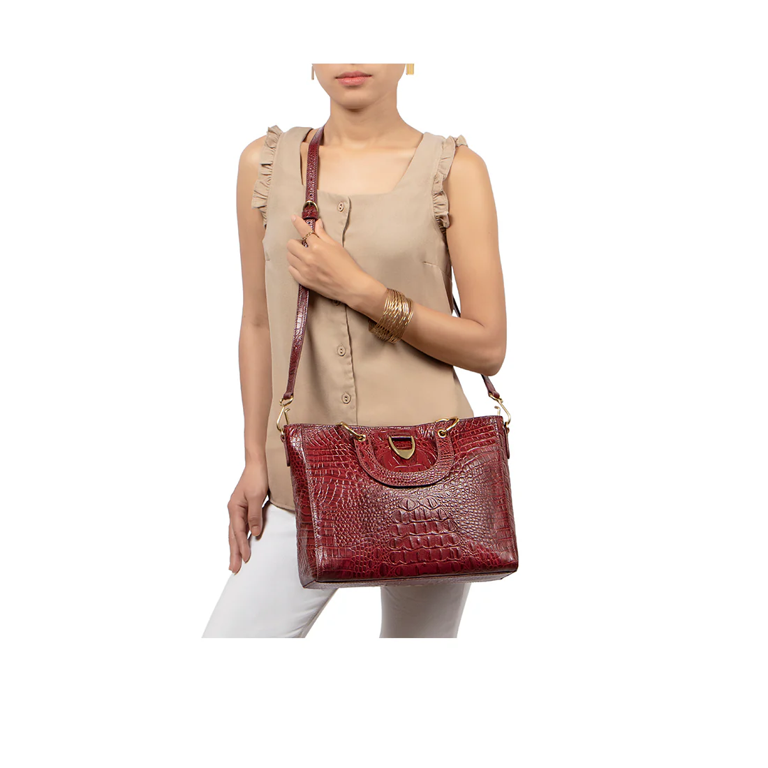 Meredith 01 Red Leather Crossbody