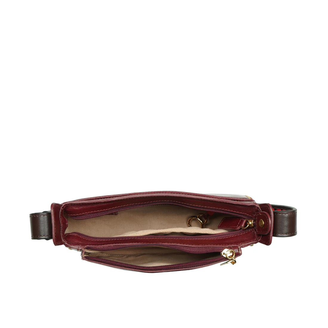 Merida 02 Red Leather Shoulder Bag - Image 7