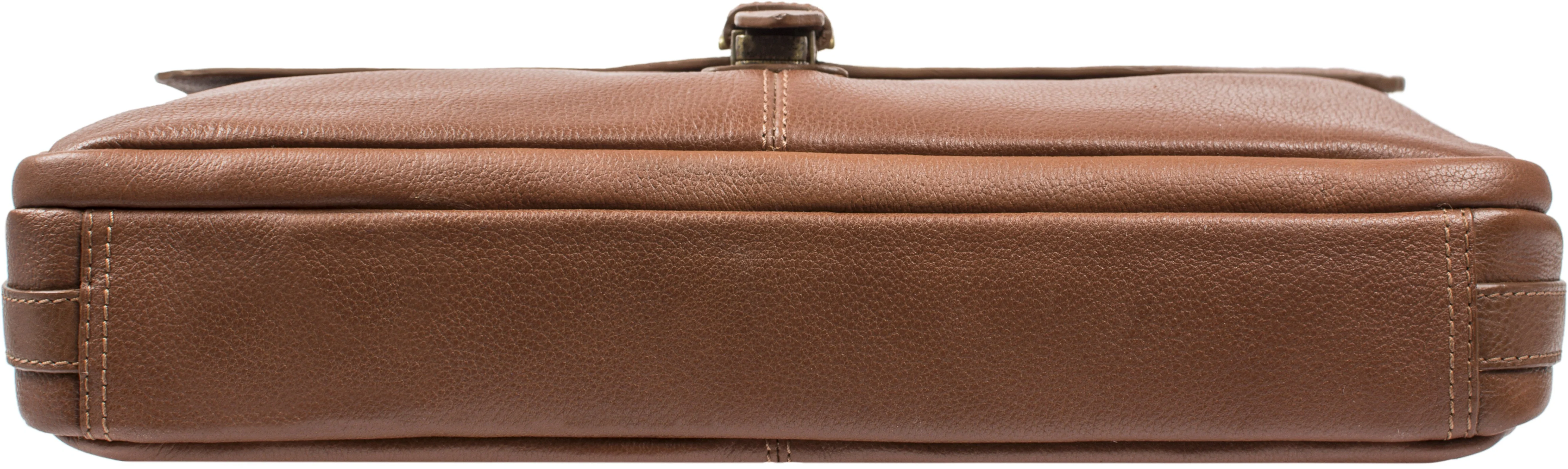 Merlin 01 Tan Leather Briefcase - Image 4