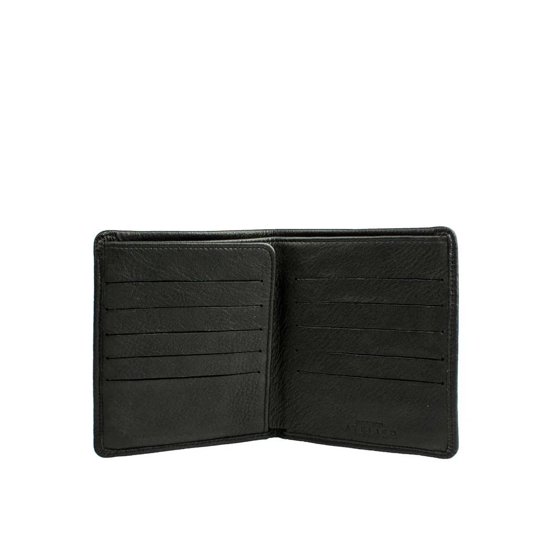 Merlot Black Leather Bi-Fold Wallet - Image 5