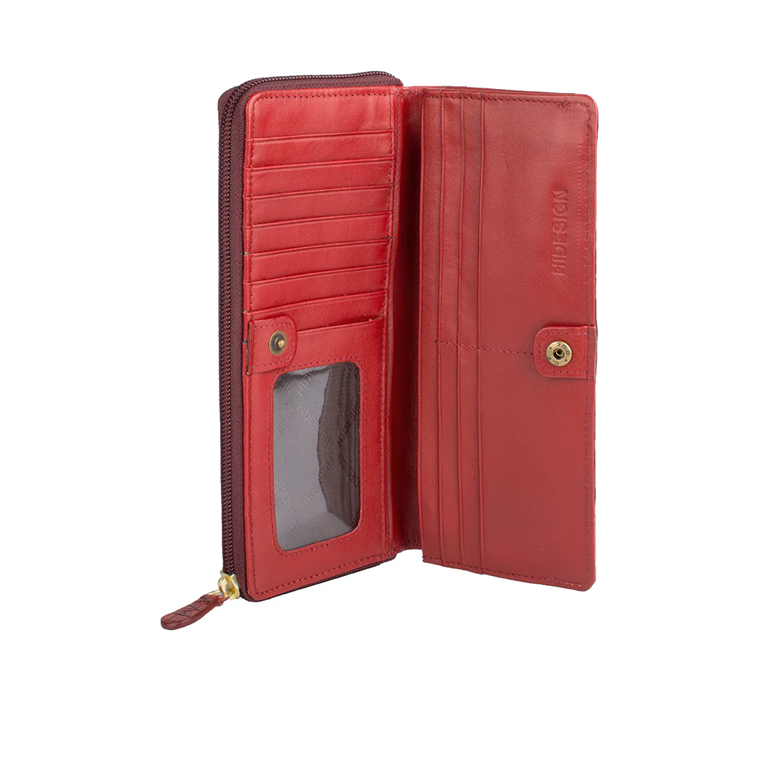 Meryl W1 Red Leather Bi-Fold Wallet - Image 4