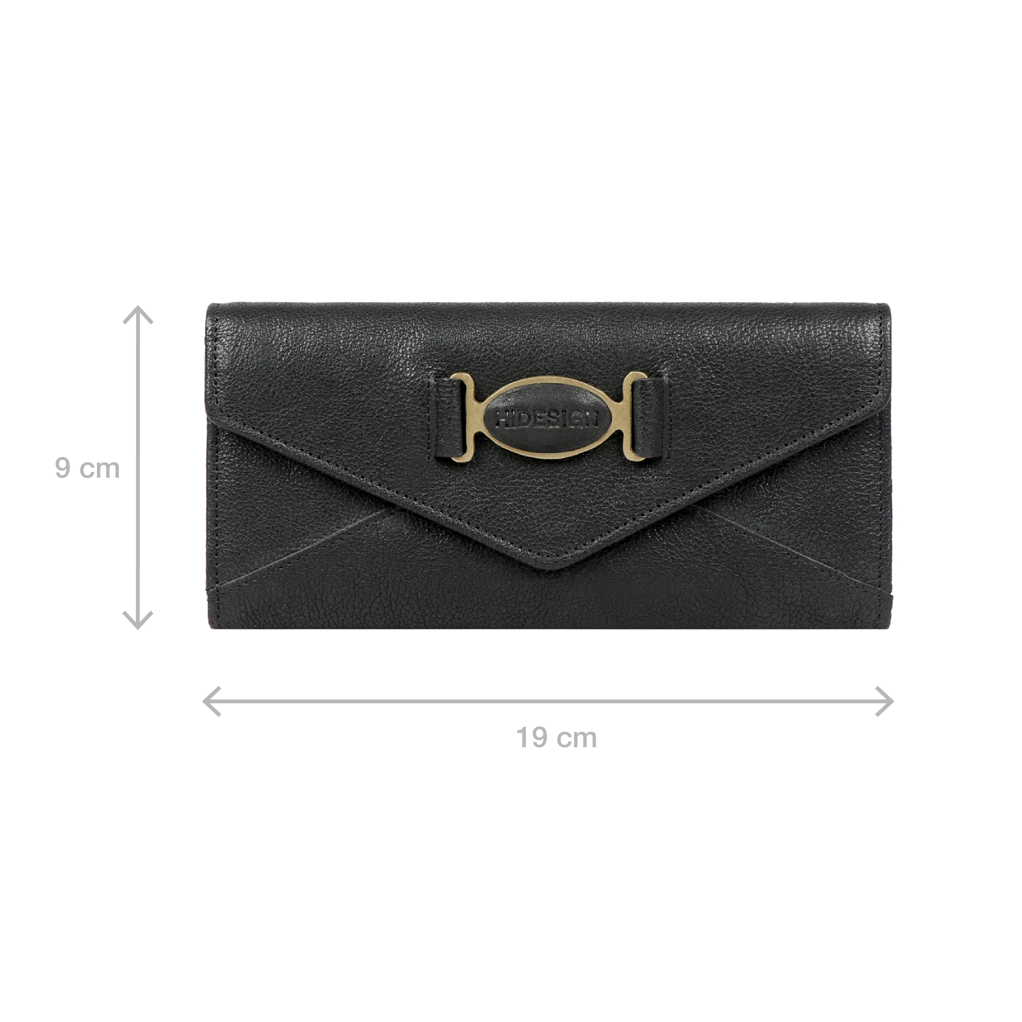 Metal W2  Black Leather Trifold Wallet - Image 3