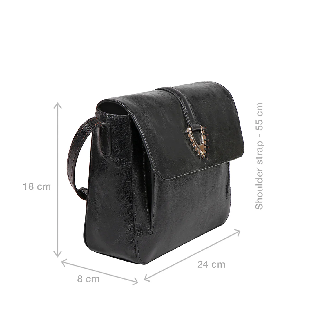 Meudoza 02 Black Leather Crossbody - Image 3