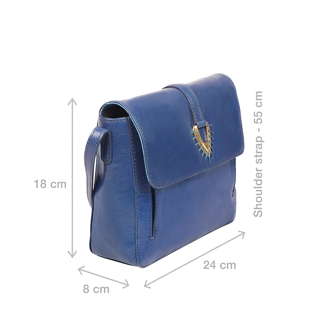 Meudoza 02 Blue Leather Crossbody - Image 3
