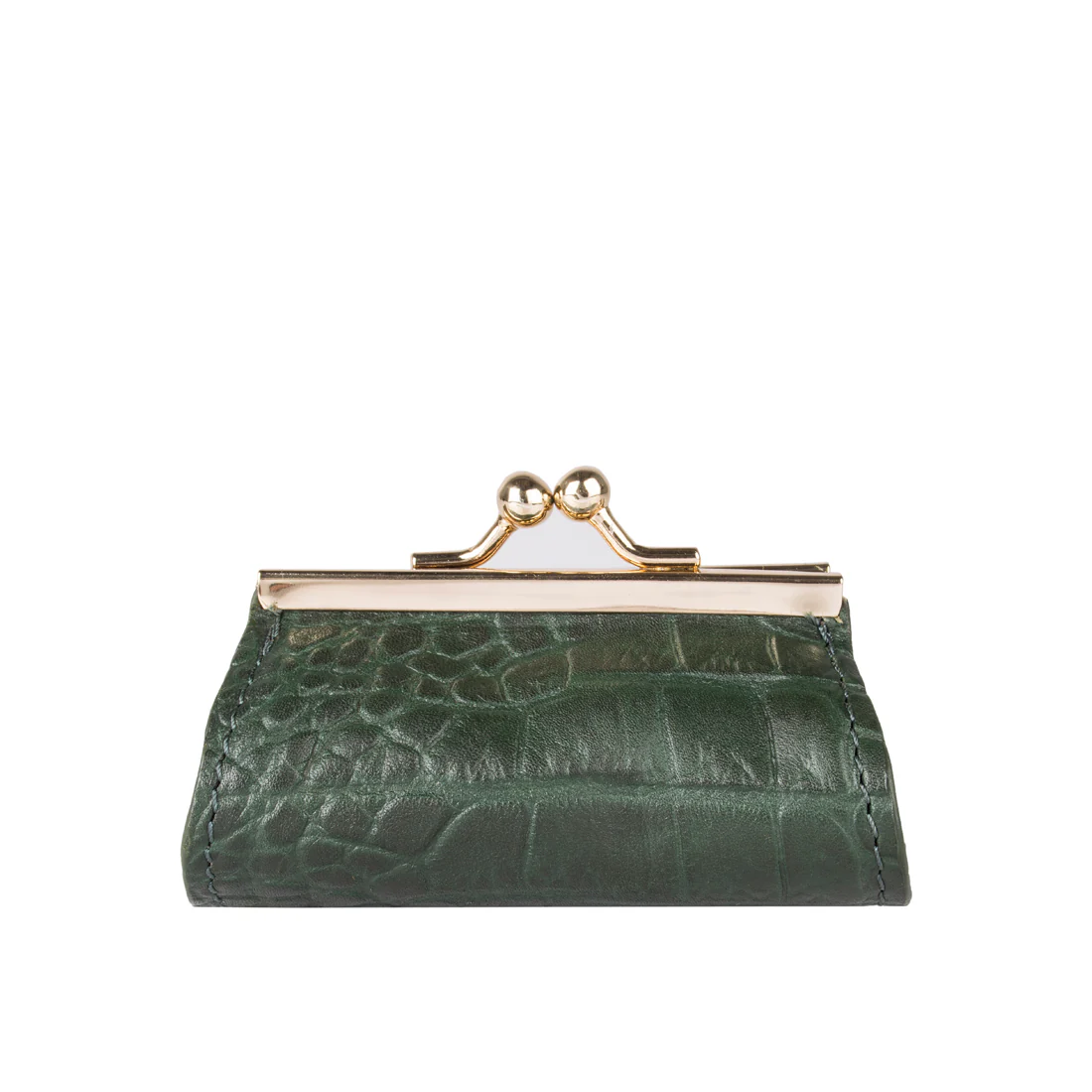Mia Green Leather Coin Pouch - Image 3