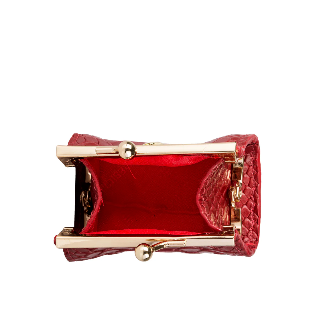 Mia Red Leather Coin Pouch - Image 4
