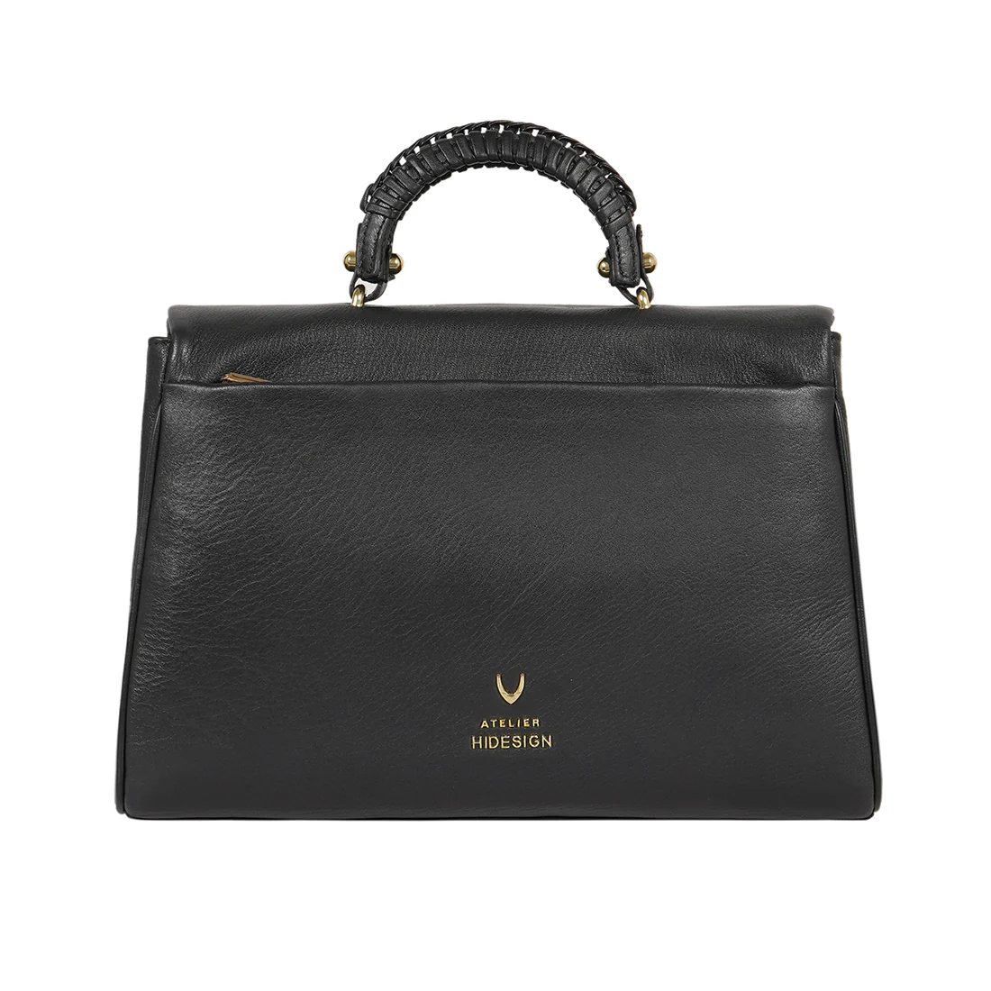 Milos-03 Black Leather Shoulder Bag - Image 5
