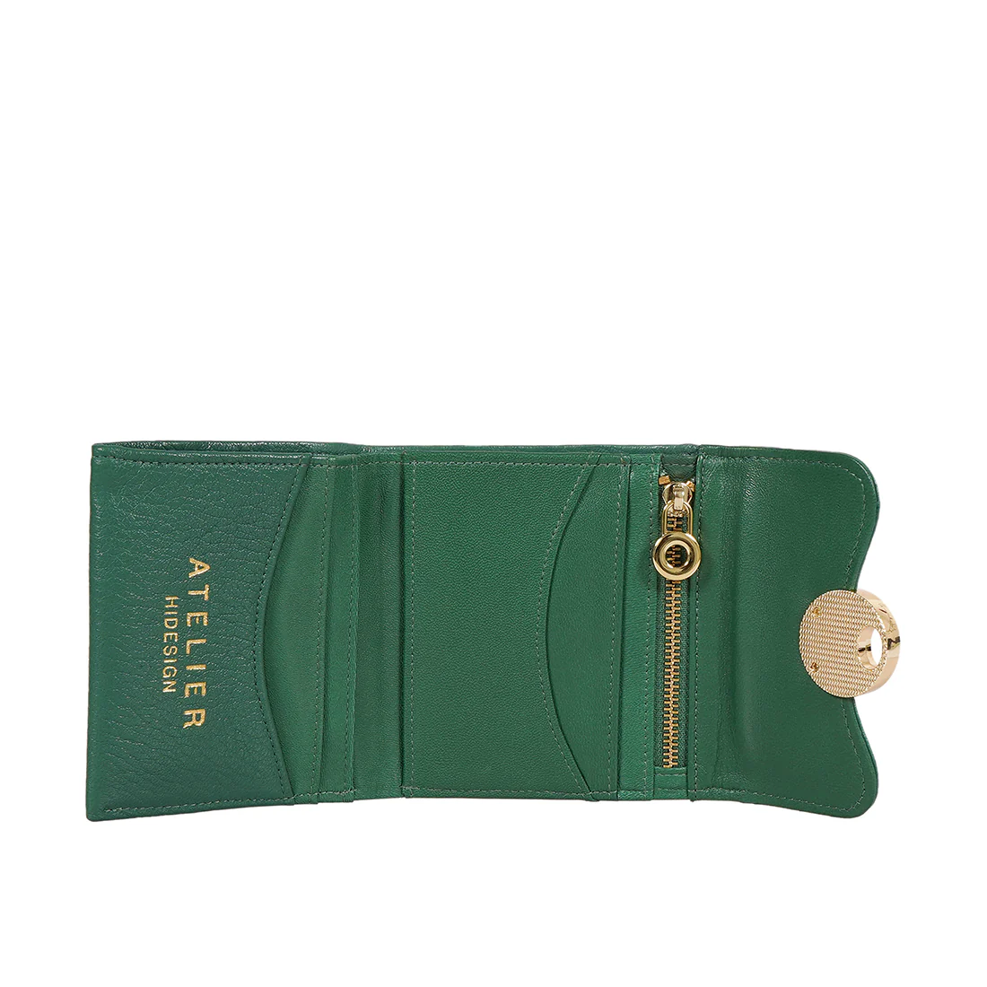 Milos W4 Green Leather Bi-Fold Wallet - Image 4