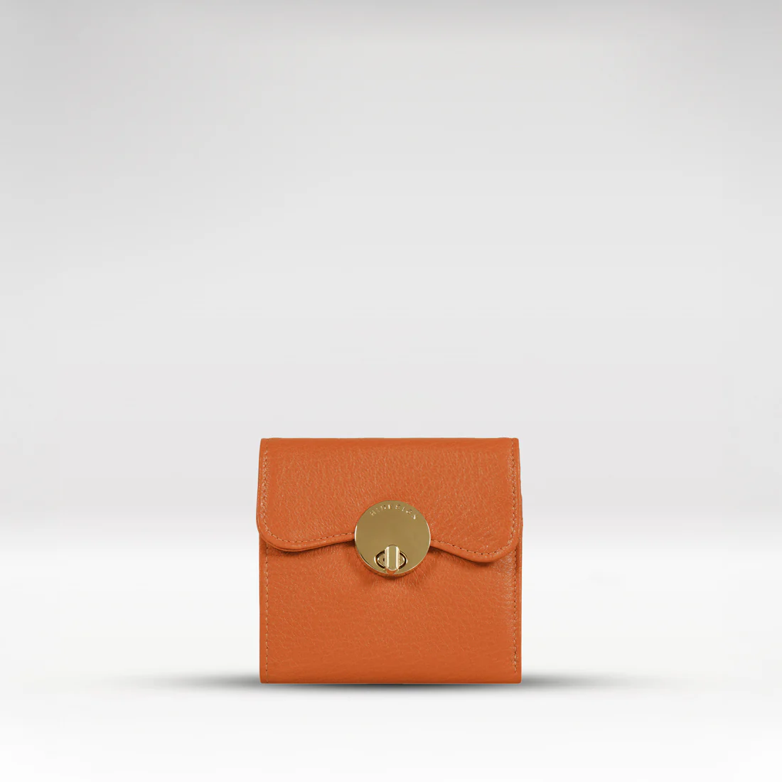 Milos W4 Orange Leather Bi-Fold Wallet