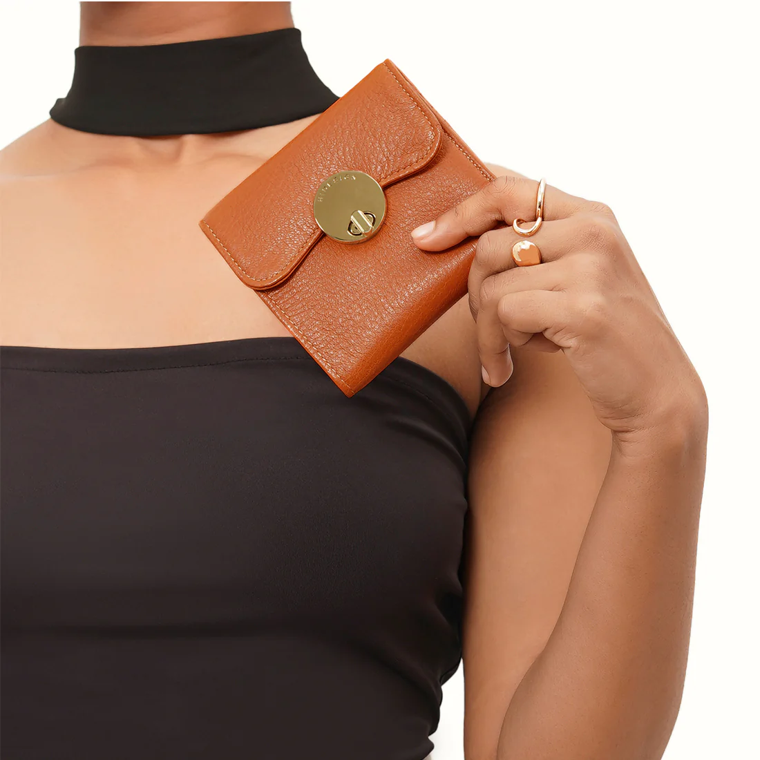 Milos W4 Orange Leather Bi-Fold Wallet - Image 3